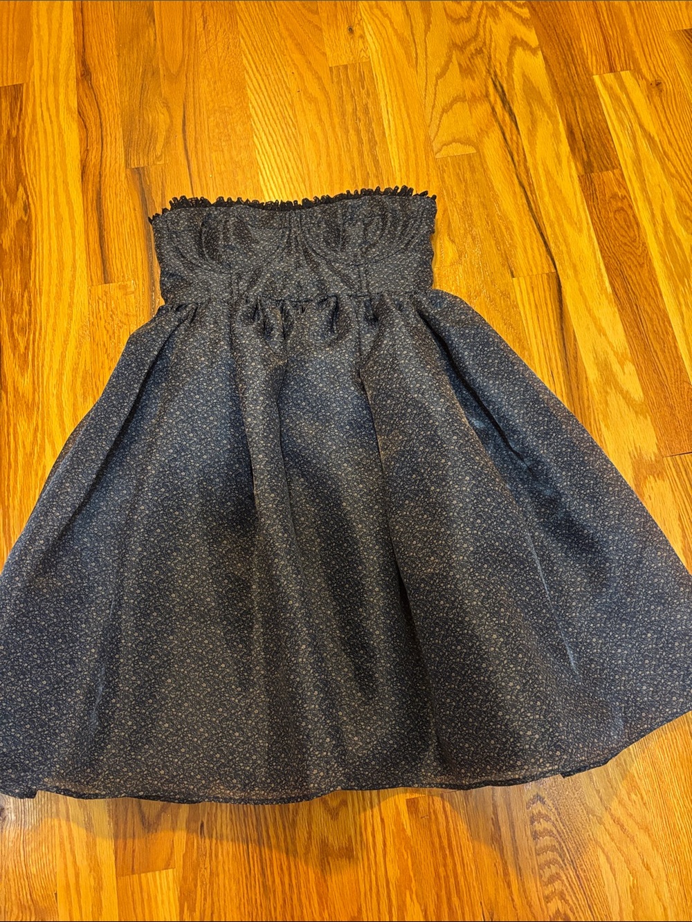 NWOT Selkie Navy Smocked Strapless Party Dress